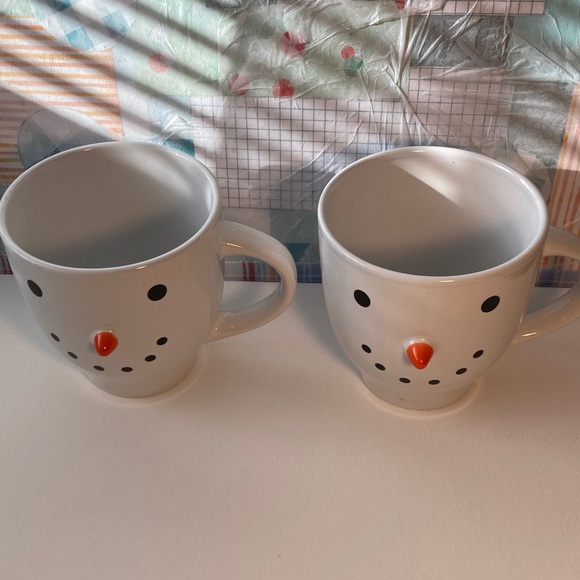 Royal Norfolk Other - Royal Norfolk Snowman Face Mugs Set of 2 with 3D carrot nose